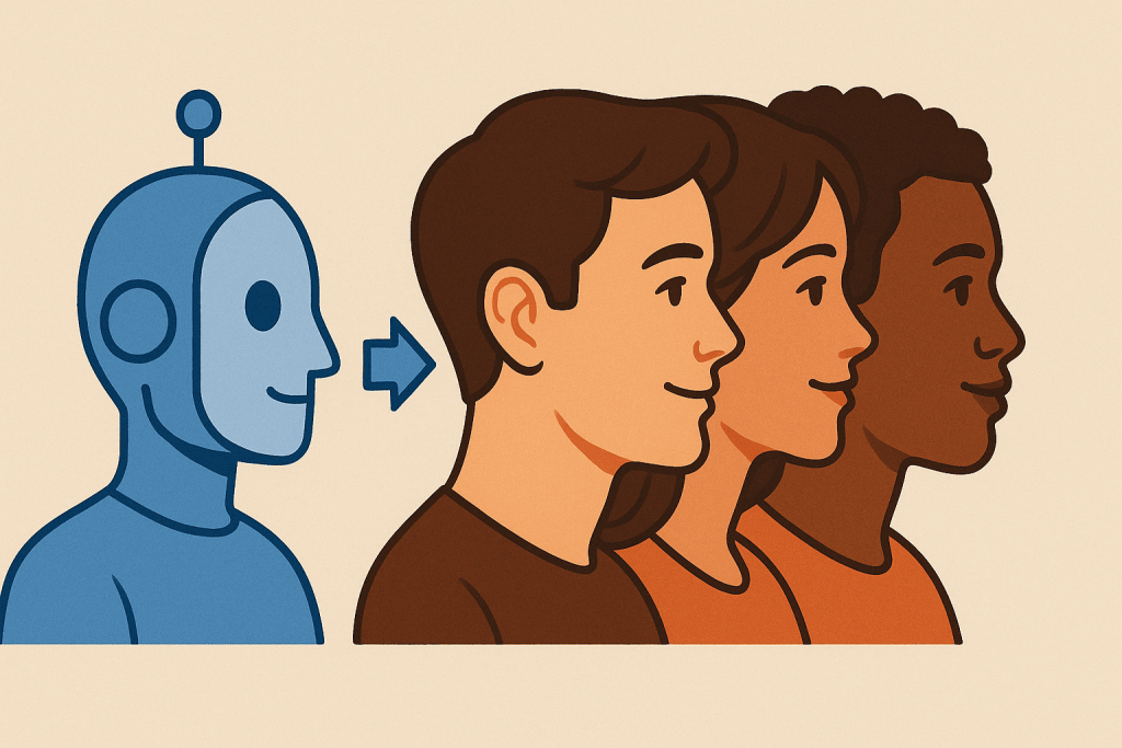 AI-generated dating profile image
