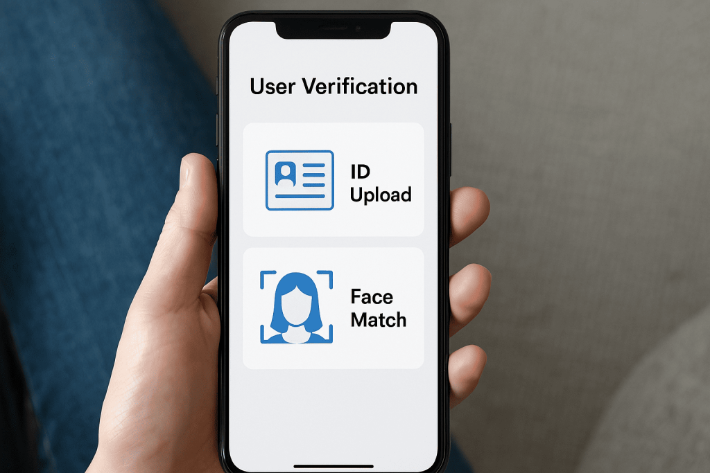 ID verification process on mobile dating app