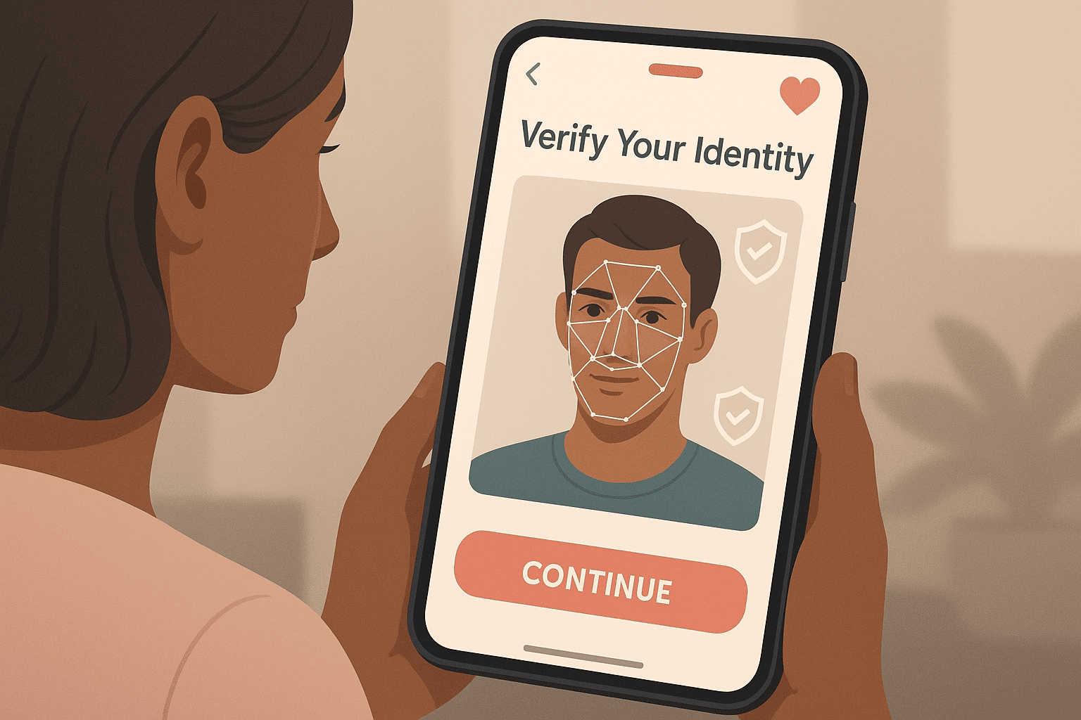 Facial Verification technology preventing online dating scammers