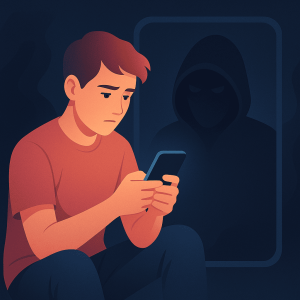Young adult facing romance fraud online through digital conversations